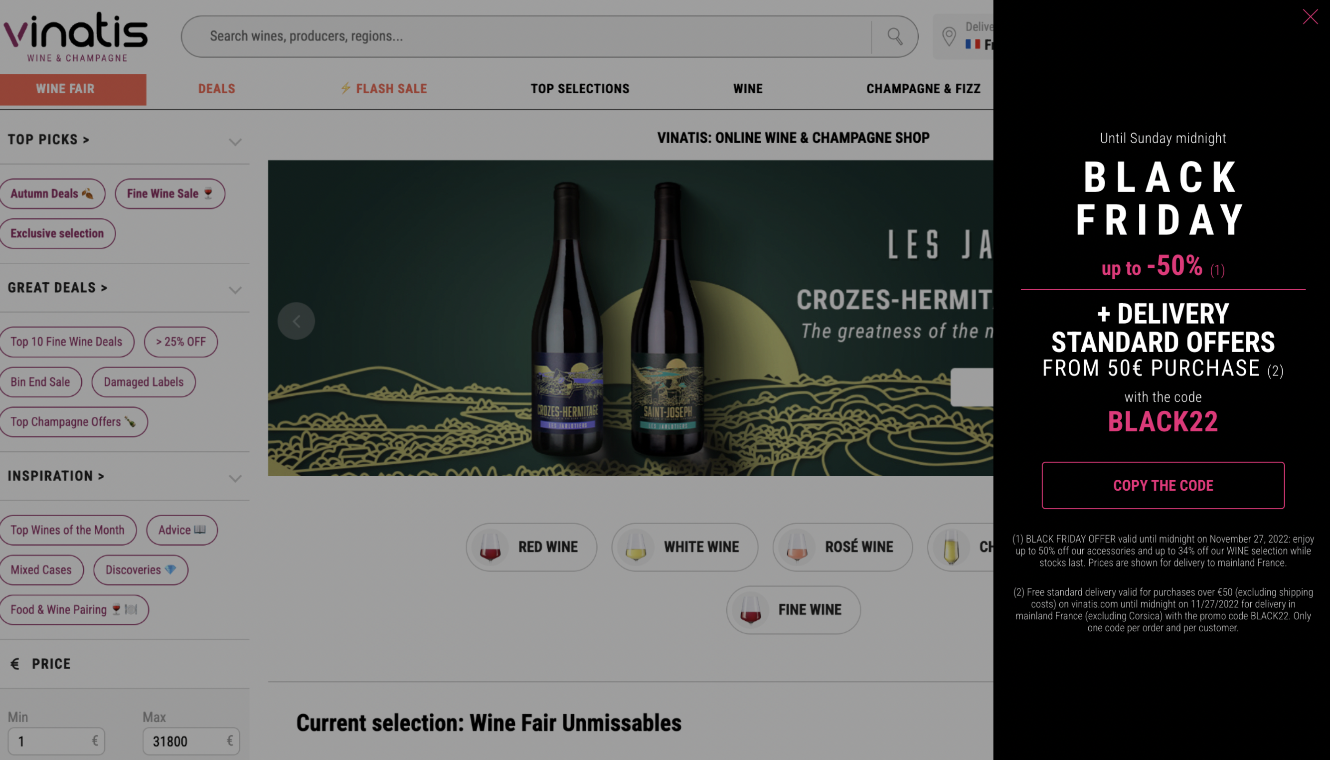 high converting black friday popup