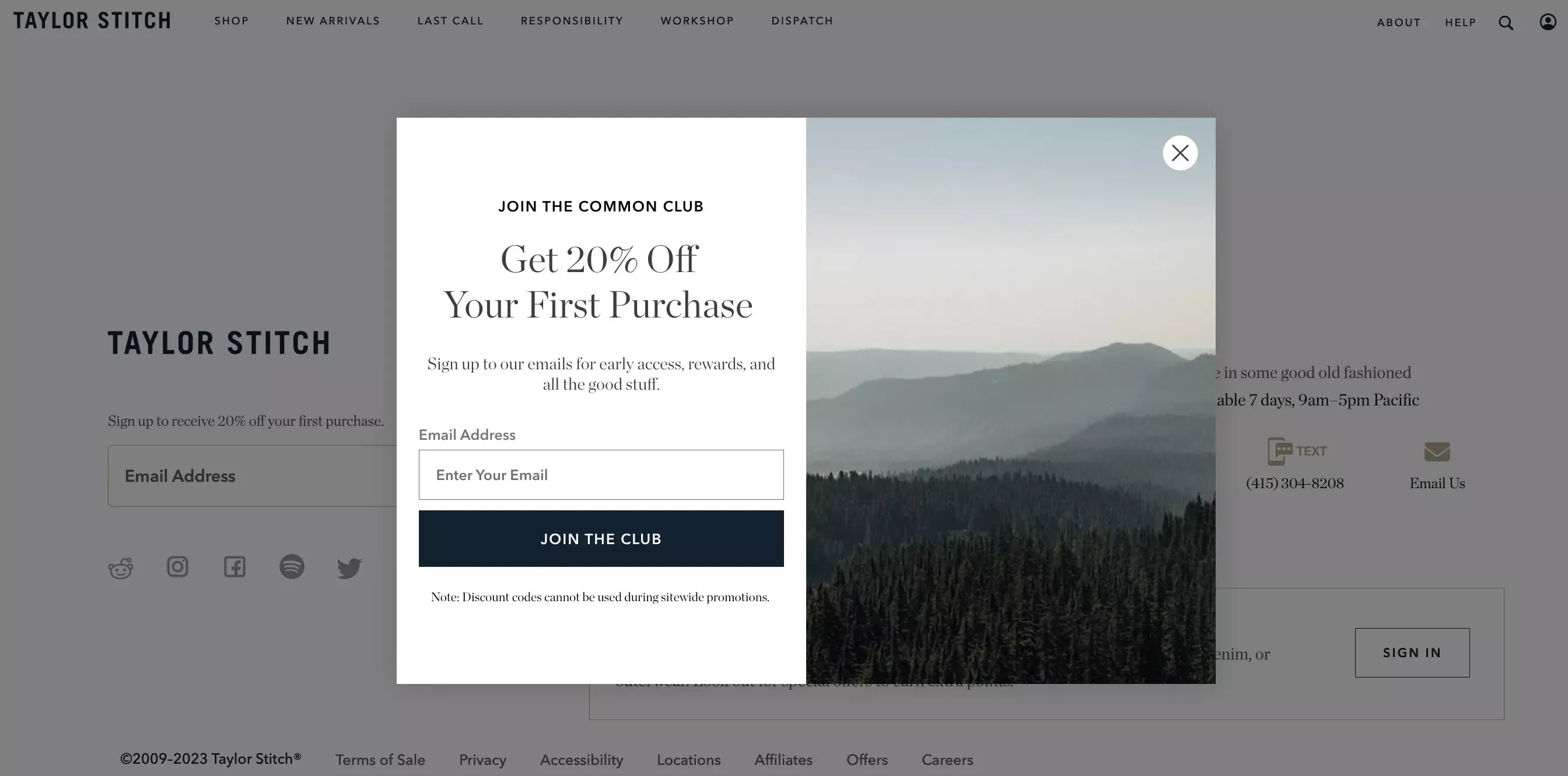taylor stitch popup shopify