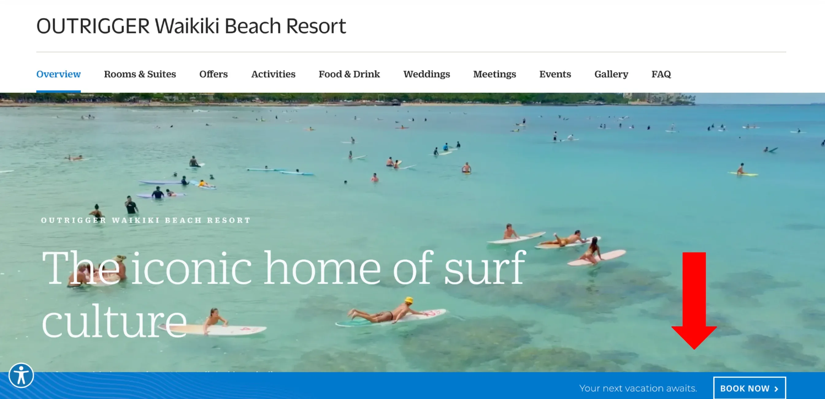 website bar campaign example to increase bookings