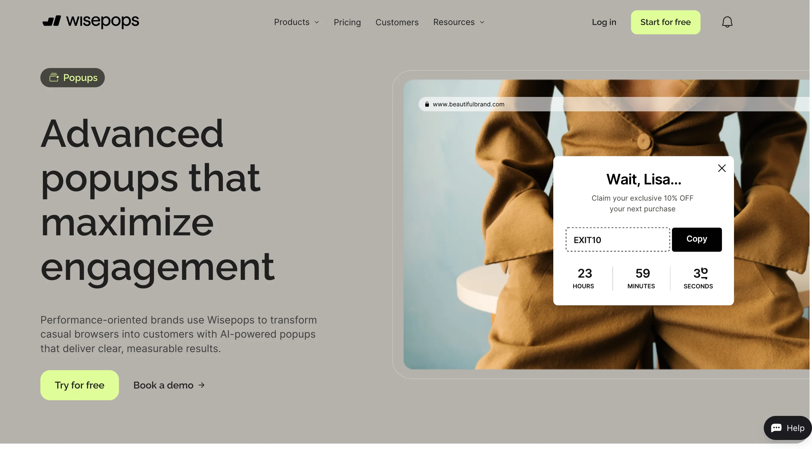 wisepops popups