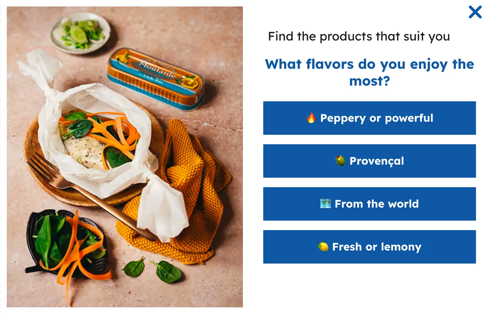 La Belle-Iloise flavor preference quiz popup
