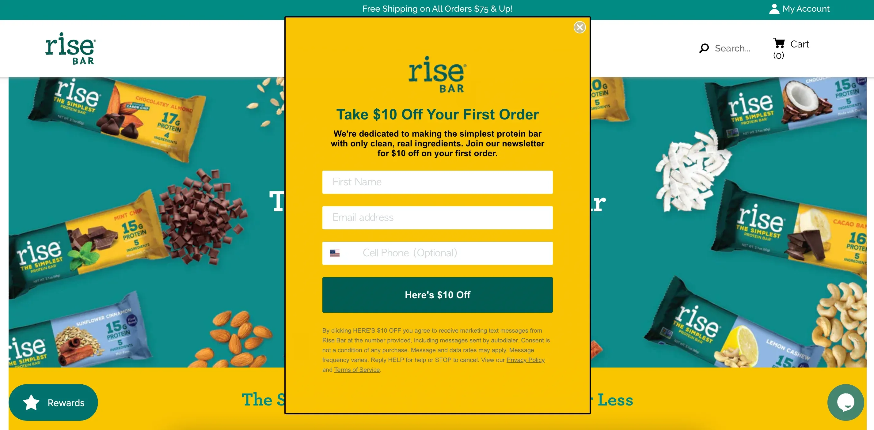 popup that captures emails
