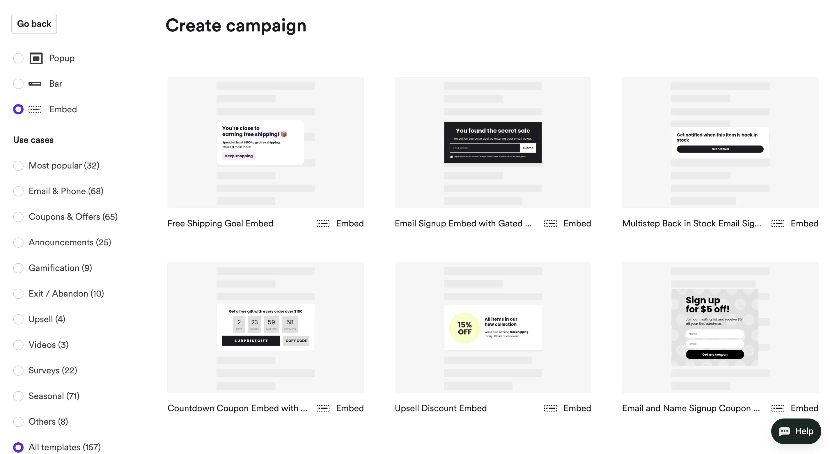 templates for embeds