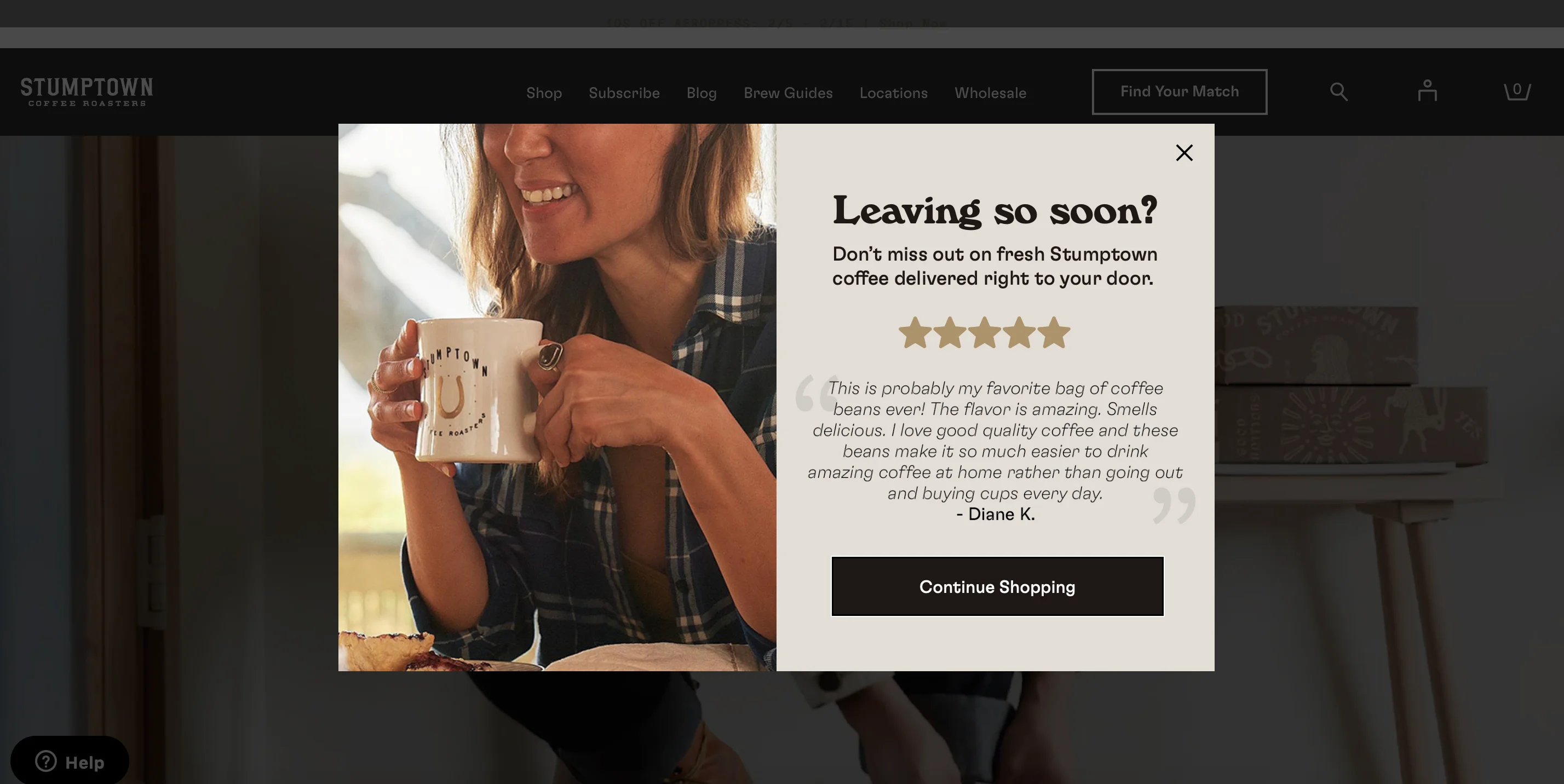 product reviews in a popup