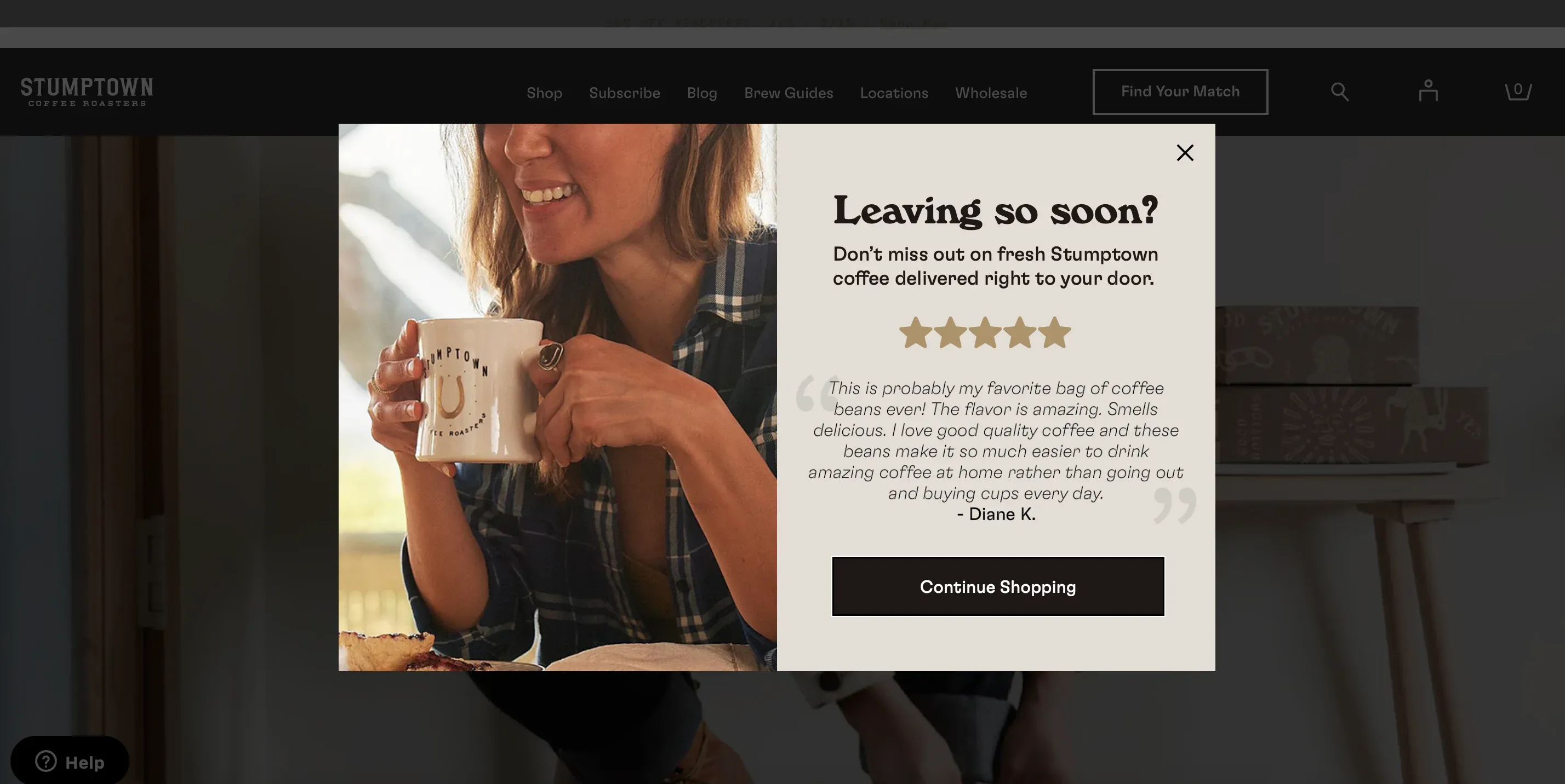 product reviews in a popup