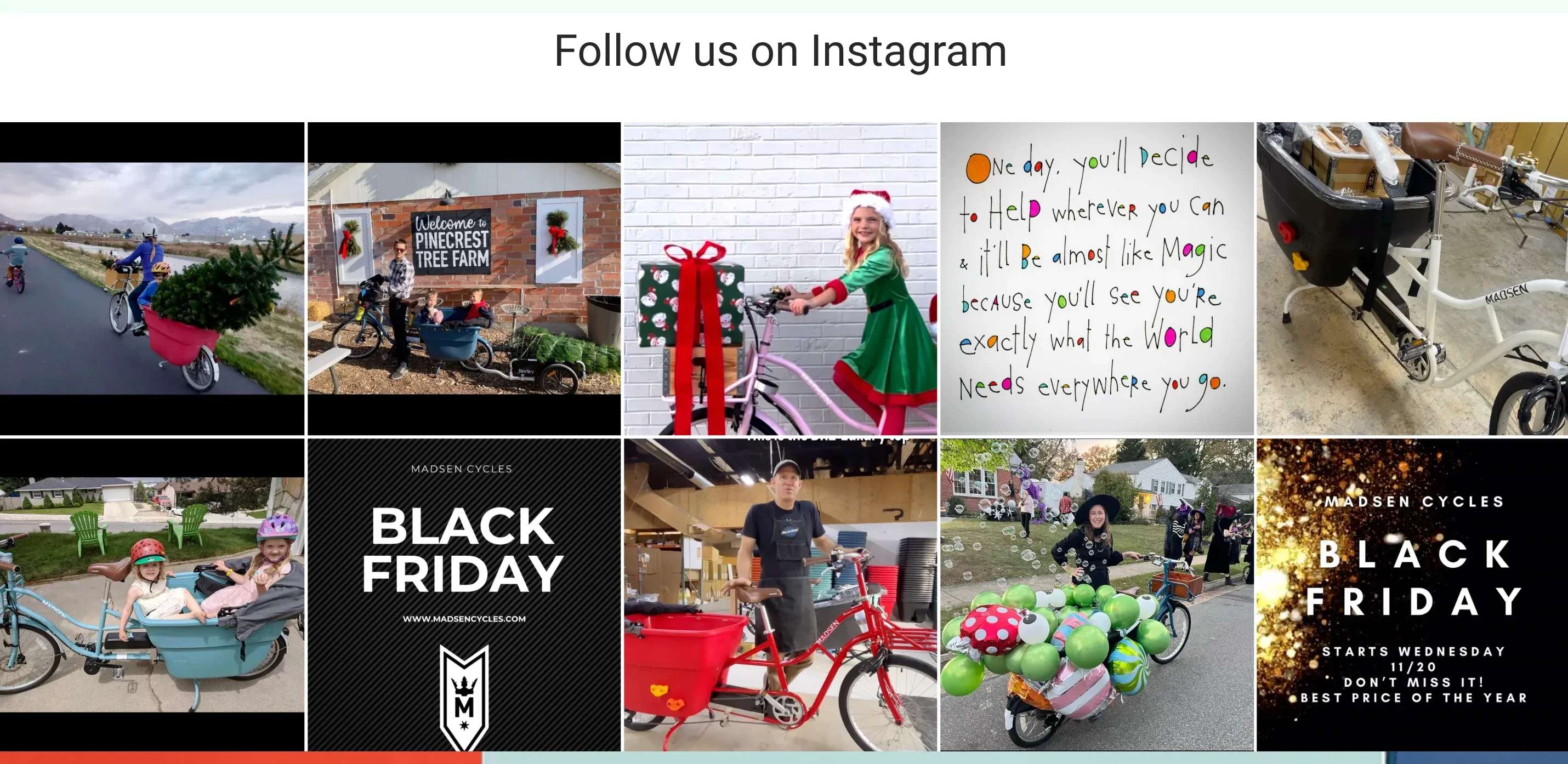 instagram feed on a store