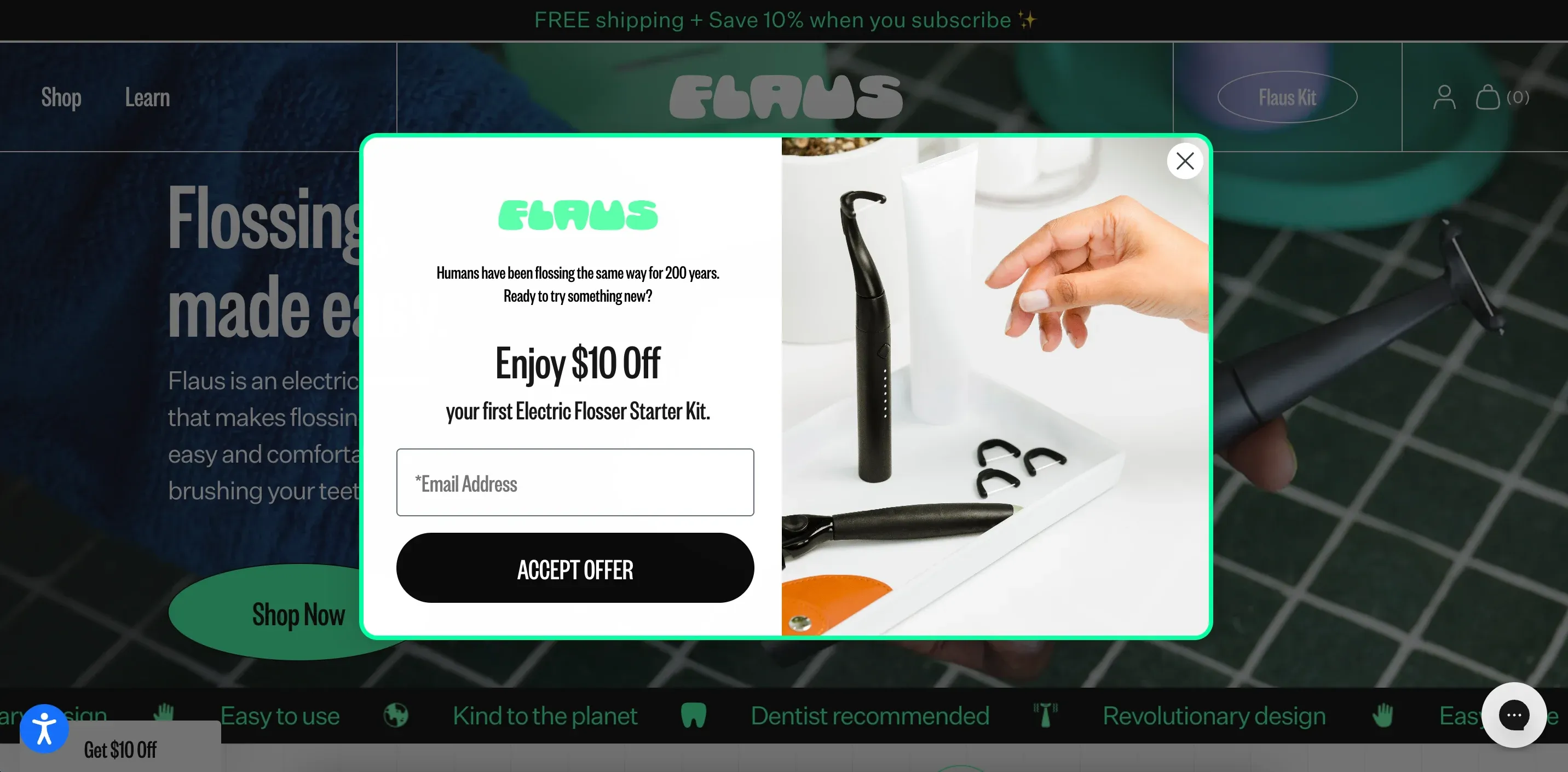 flaus popup form