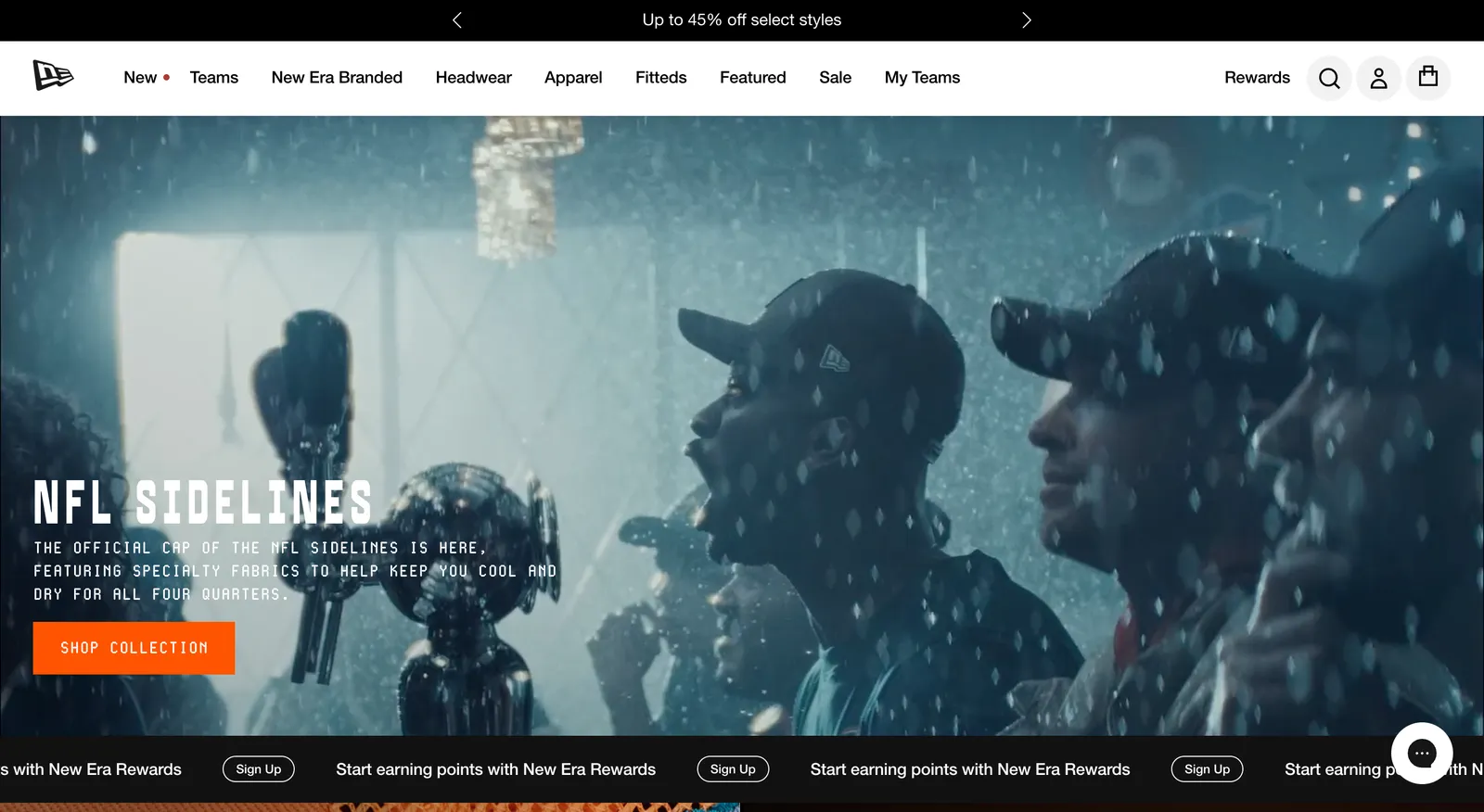 New Era Shopify store homepage