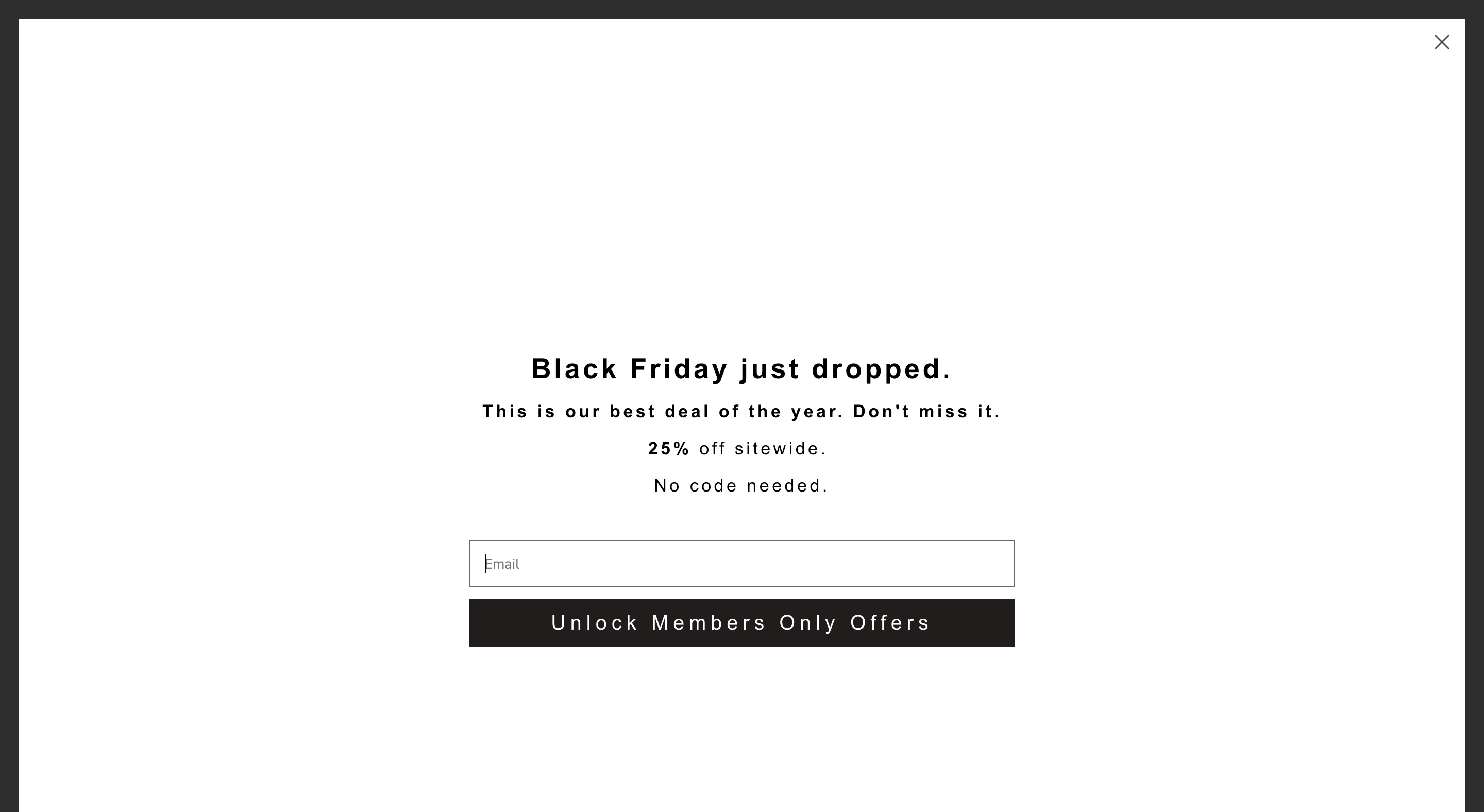 popup copy example sale promotion