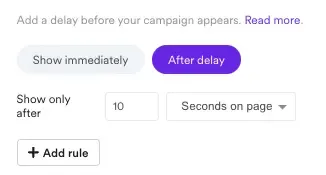 time delay in shopify popups