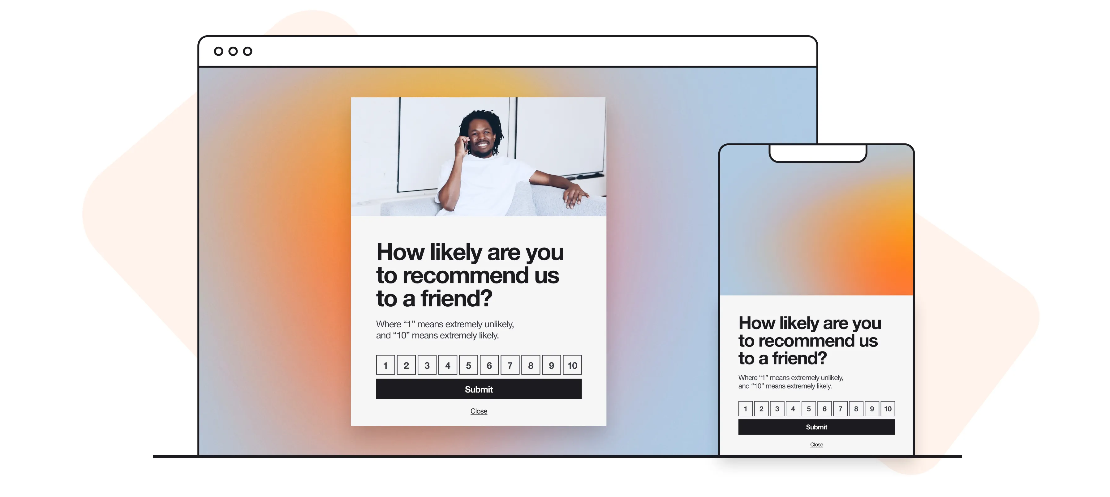 nps survey popup example