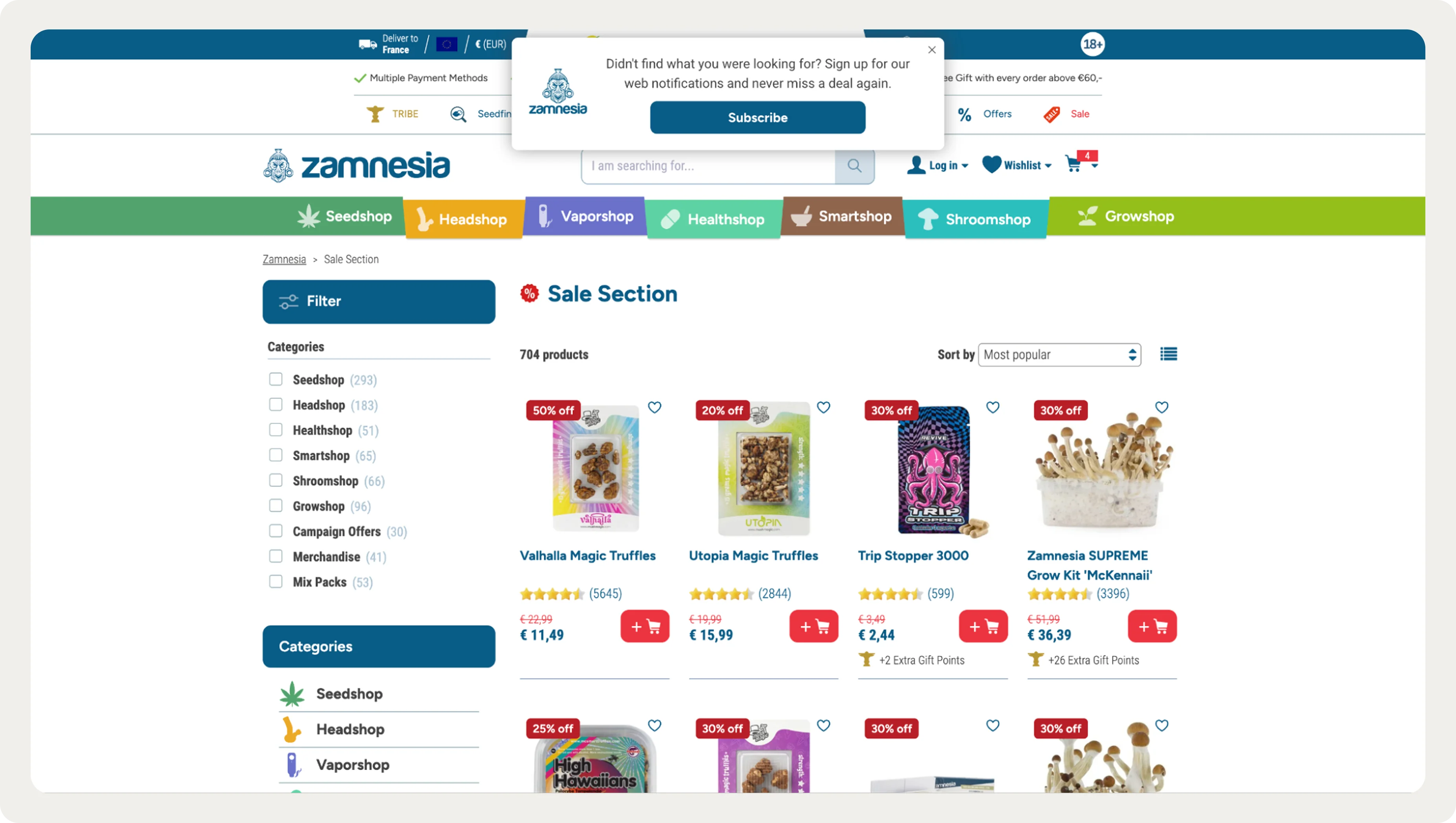 Zamnesia delivery-delay notice campaign