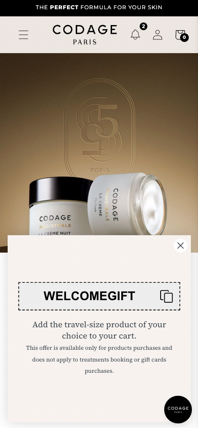 mobile popup design with discount