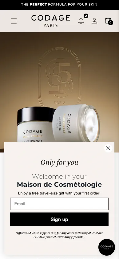mobile popup design