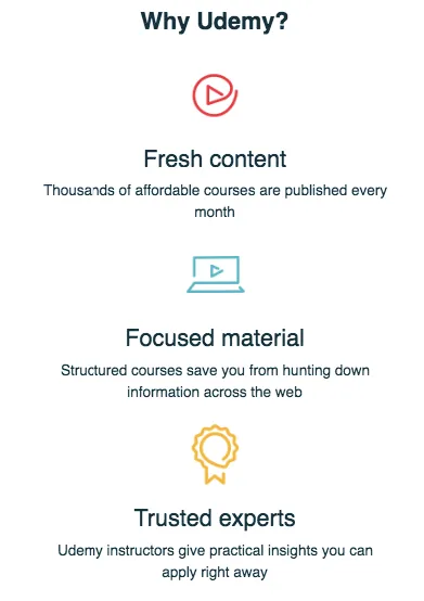 udemy welcome email