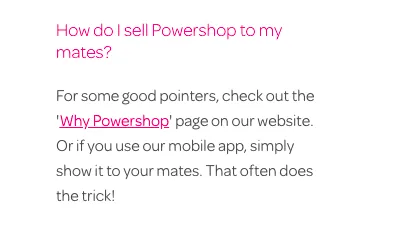 Powershop loyalty program