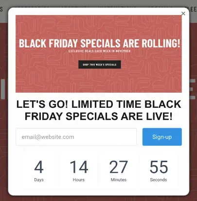 Time limited offer black friday