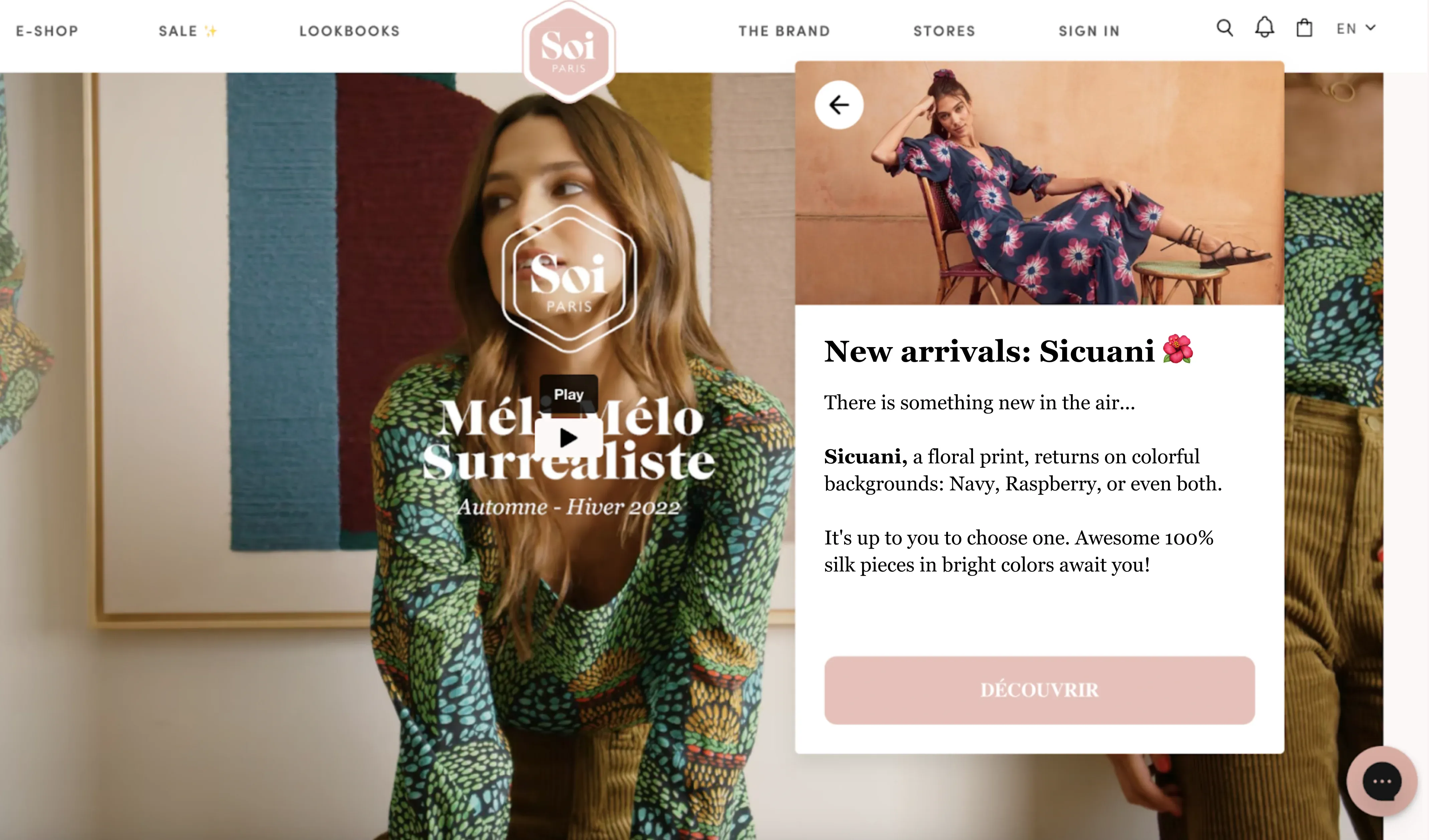 new arrival promotion on websites