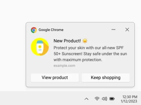 announcing new product with push