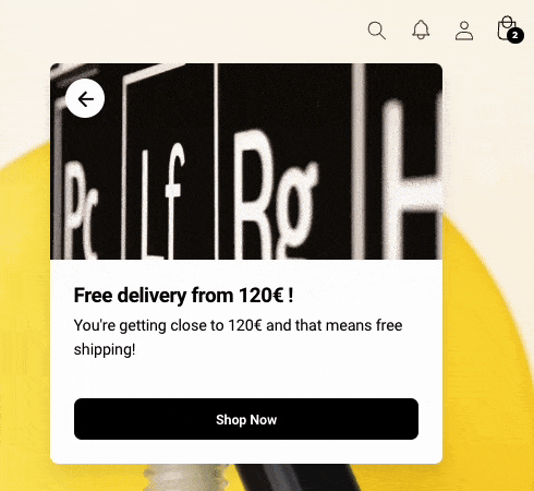 animated onsite notification