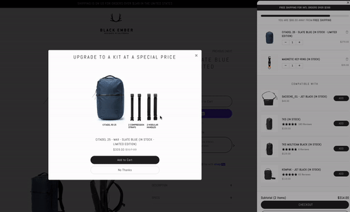 upsell popup