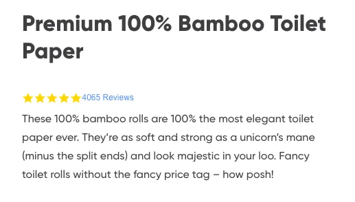 Toilet Paper brand personality writing