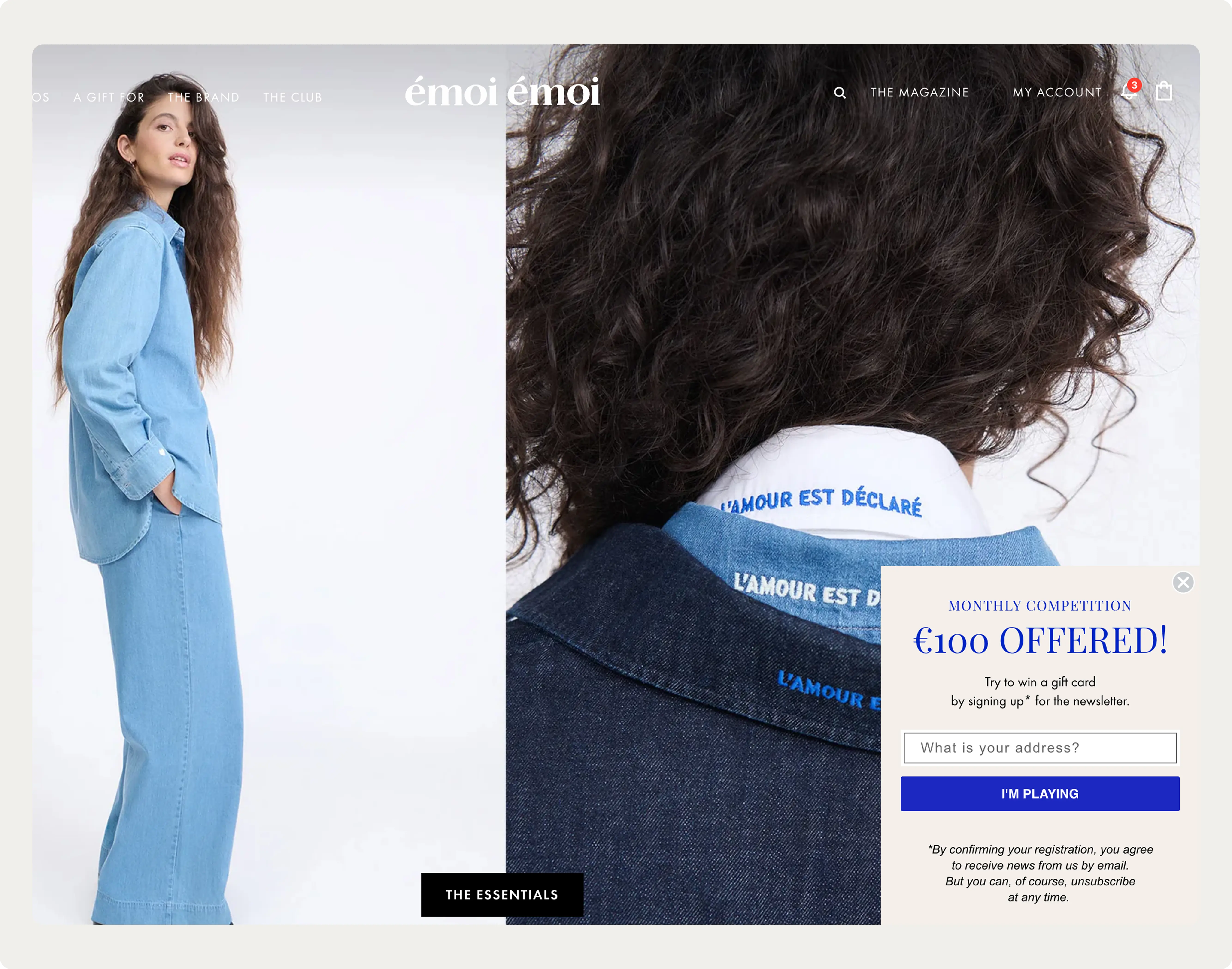 gift card giveaway popup