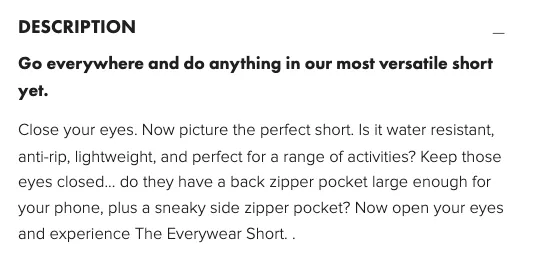 Chubbies copywriting for ecommerce