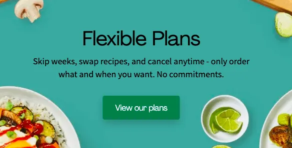 HelloFresh ecommerce copy example