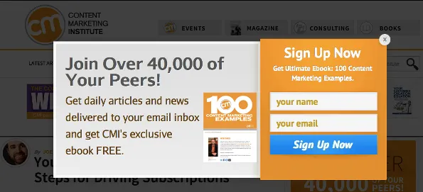 Lead generation form with social proof numbers