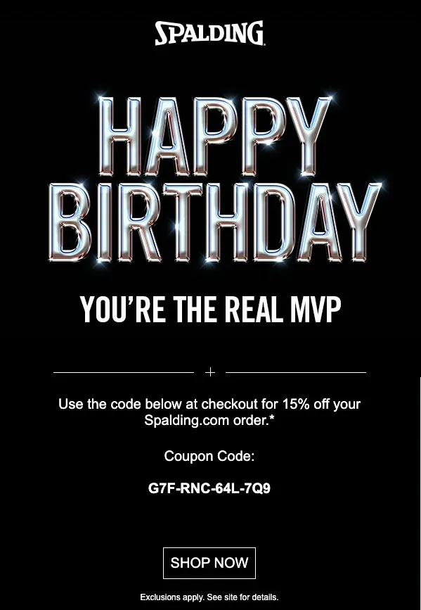 birthday email