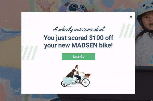 An exit popup example