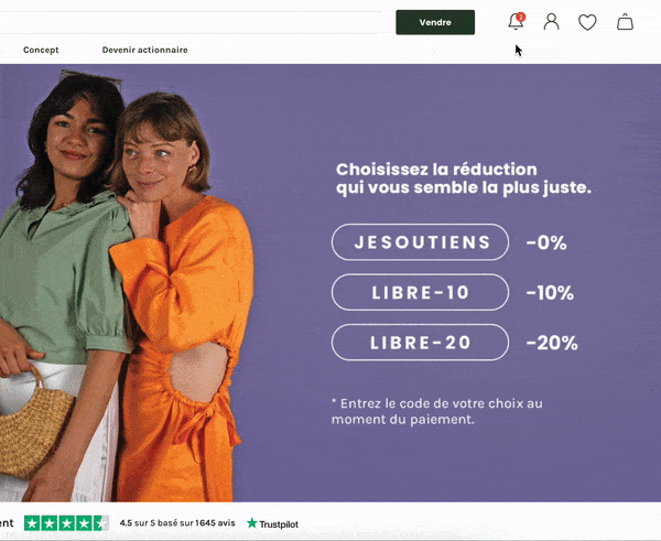 welcome message on a website