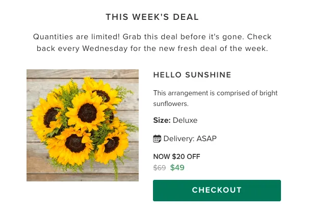 Boughs copywriting on an ecommerce website