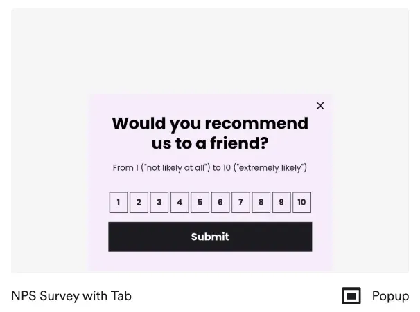 nps survey template