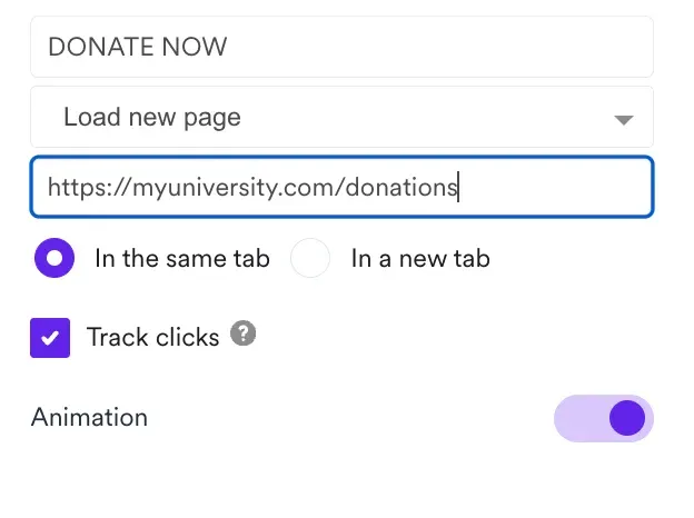 adding link to donations page