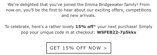 coupon code for newsletter
