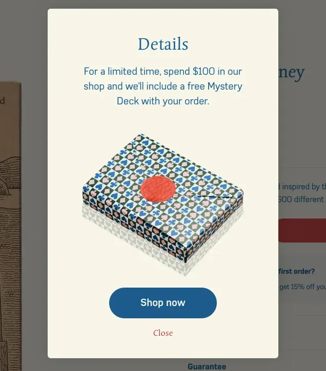 marketing offer on shopify store