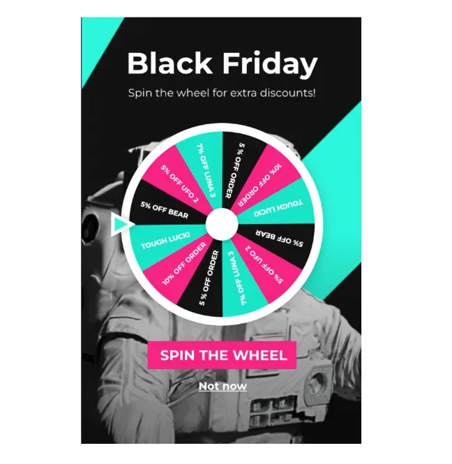 Black Friday wheel popup