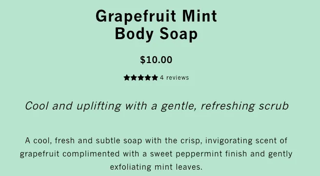 product description example for self care product