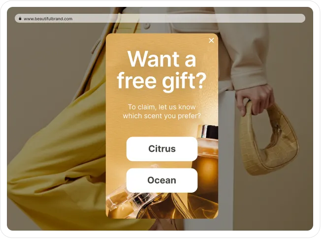 Wisepops popup example
