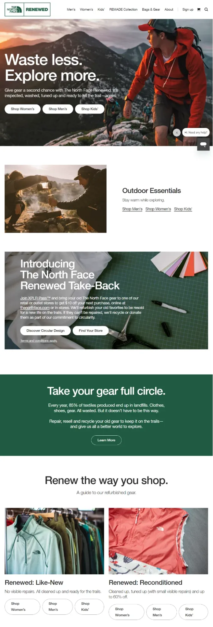 landing page