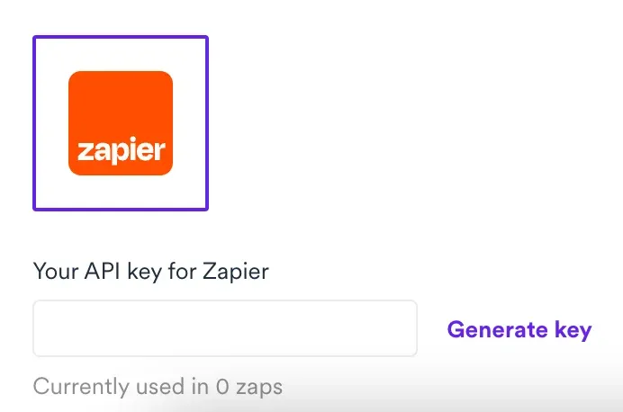 zapier key