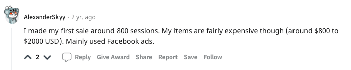 facebook ads success example
