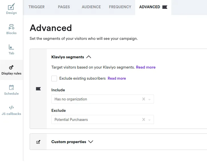 klaviyo advanced