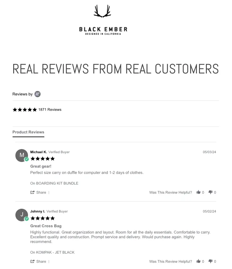 customer reviews