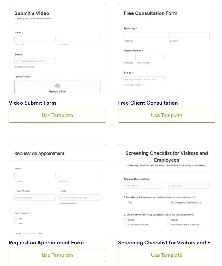 templates forms
