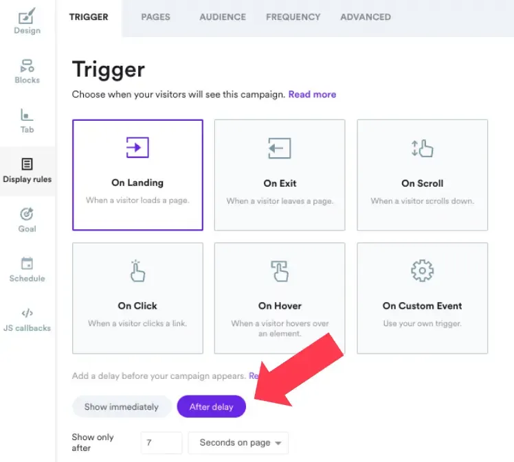 adding a delay to shopify popup