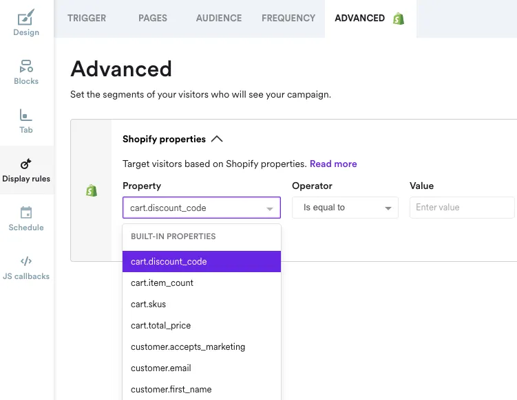 shopify properties