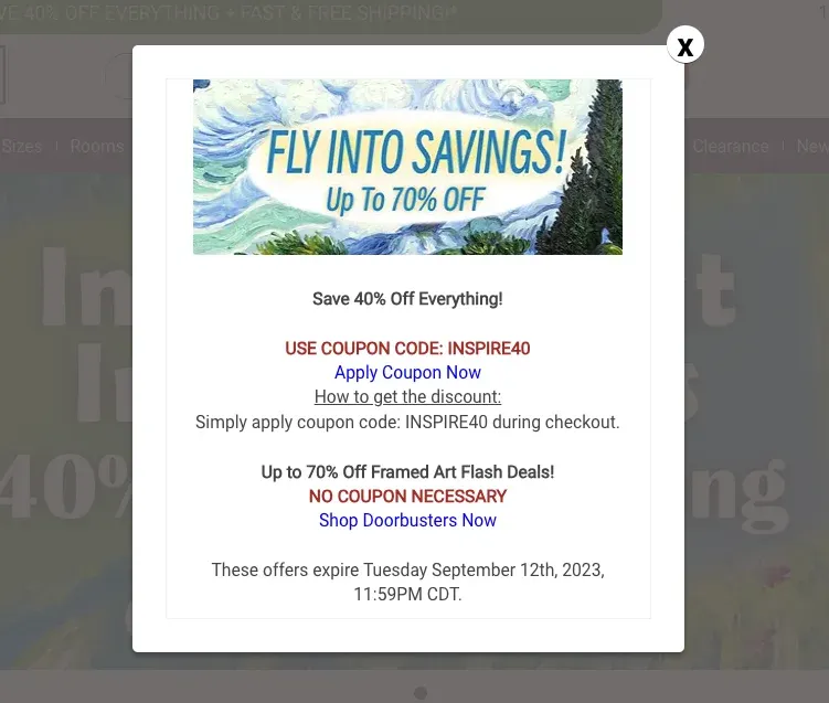 Time limited offer sale